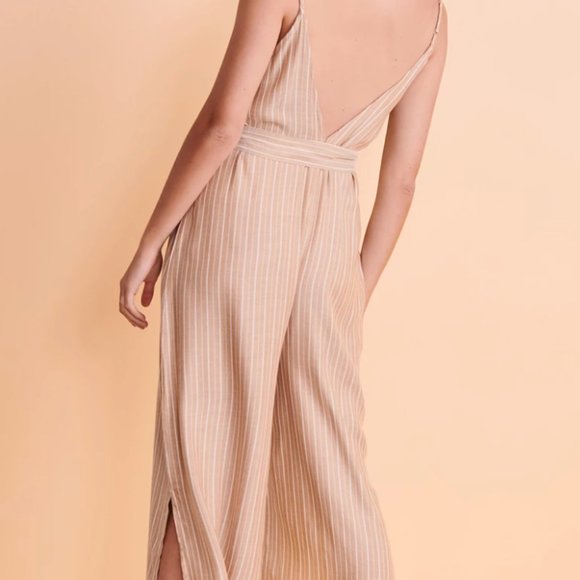 Turquoise Couture - Tan Summer Jump Suit - Picture 2 of 7